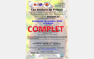 Concours Nature PREAUX - 18/10/2020 - COMPLET