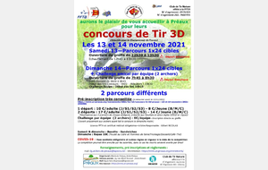 Concours Tir 3D PREAUX - 13 et 14 novembre 2021