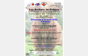 Concours Tir Nature PREAUX - 17/04/2022