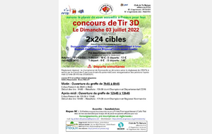 Concours Tir 3D PREAUX - 03 Juillet 2022