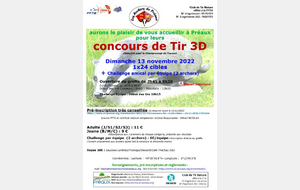 Concours 3D - 1x24 cibles - 13/11/2022